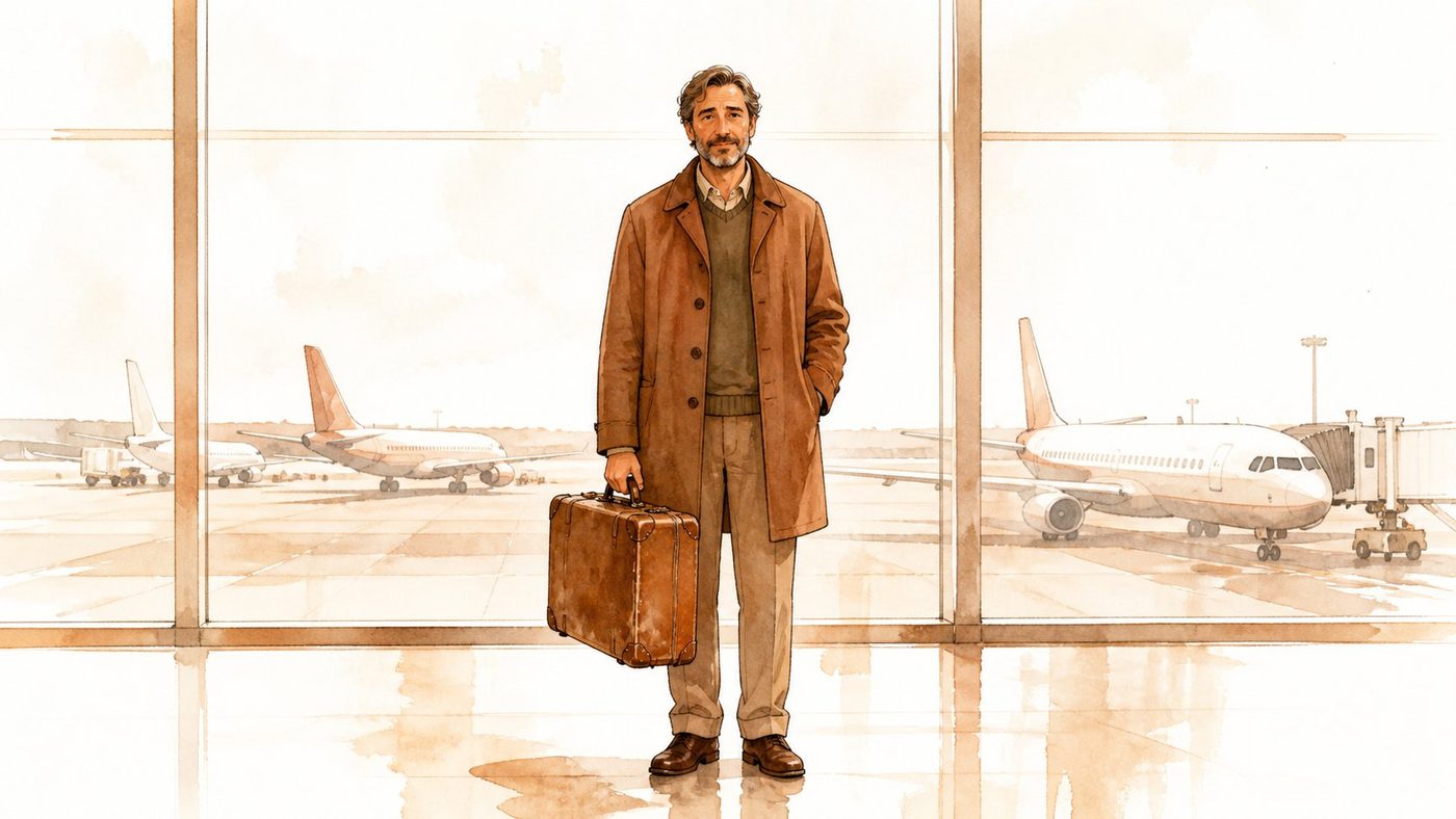 Mehmet at the airport
