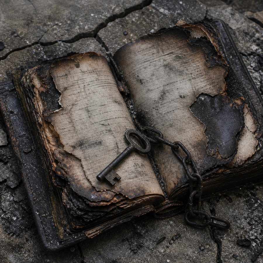 A burned ledger